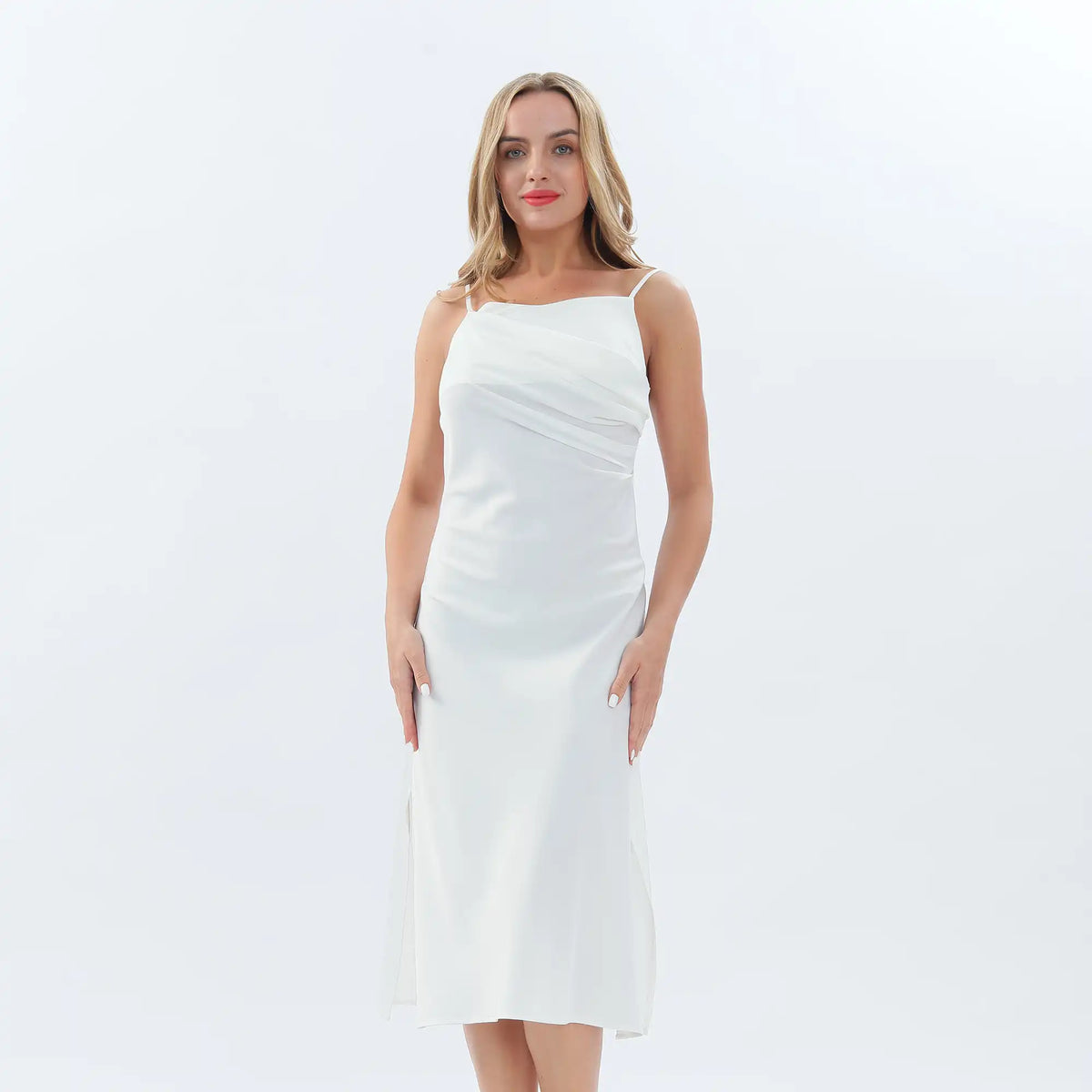 plain basic dress for women image