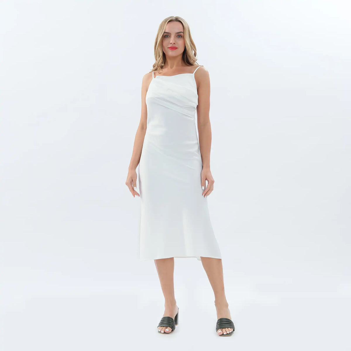 plain basic dress for women image