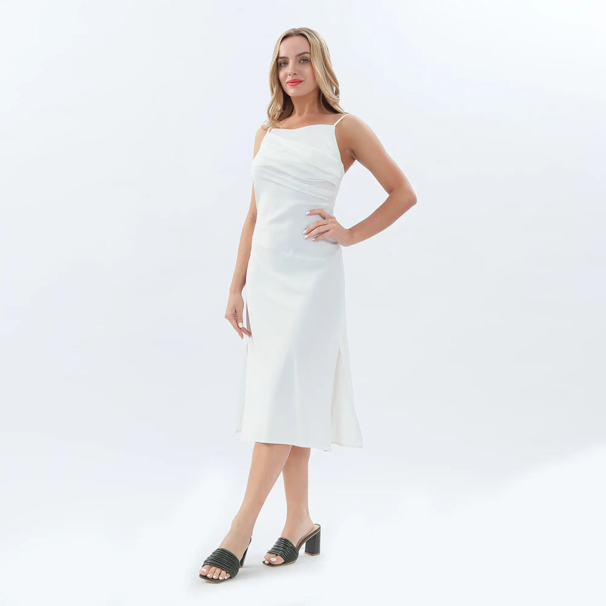 plain basic dress for women image