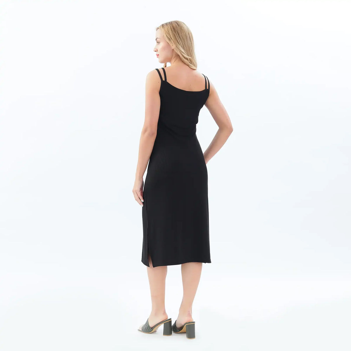 plain basic dress for women image