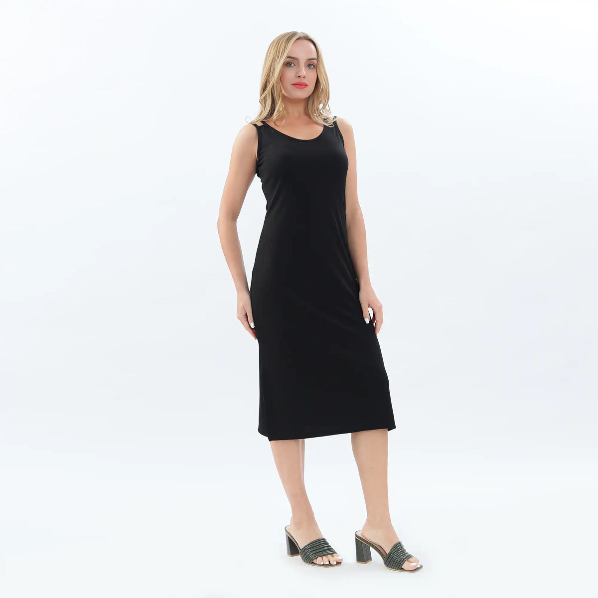 plain basic dress for women image