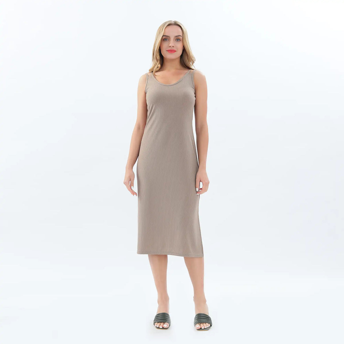 plain basic dress for women image