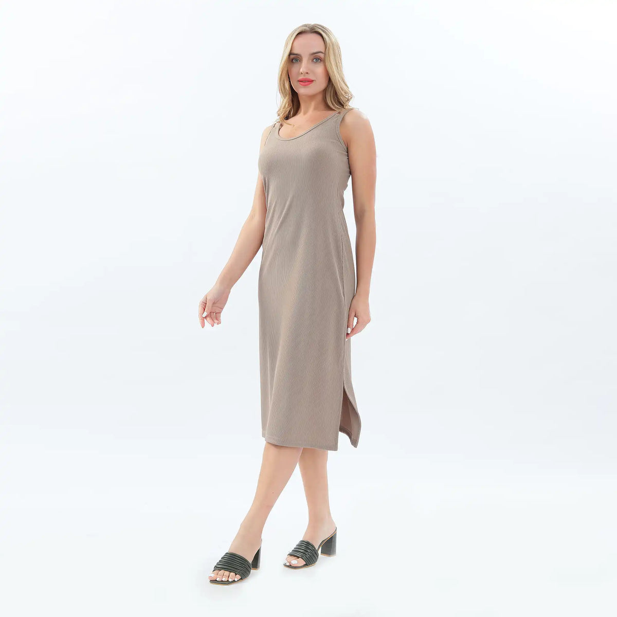 plain basic dress for women image