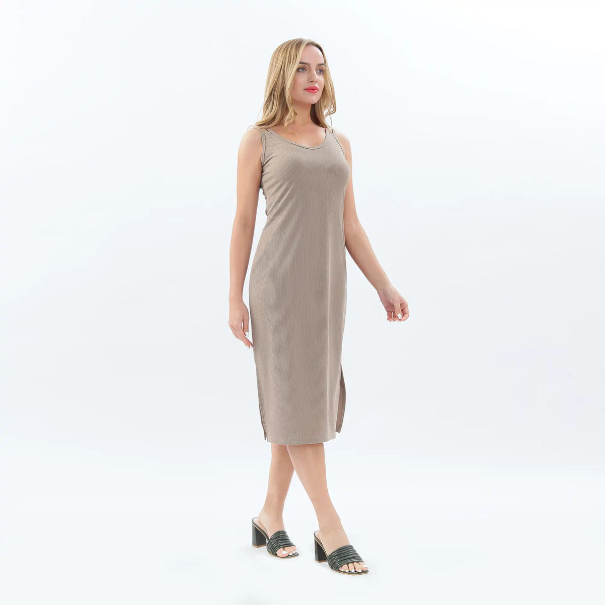 plain basic dress for women image