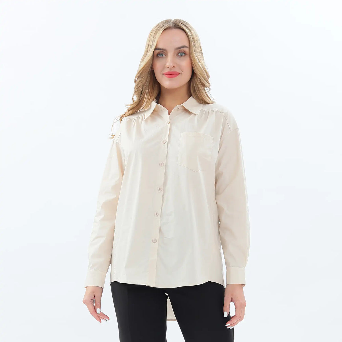 plain basic shirt for women image