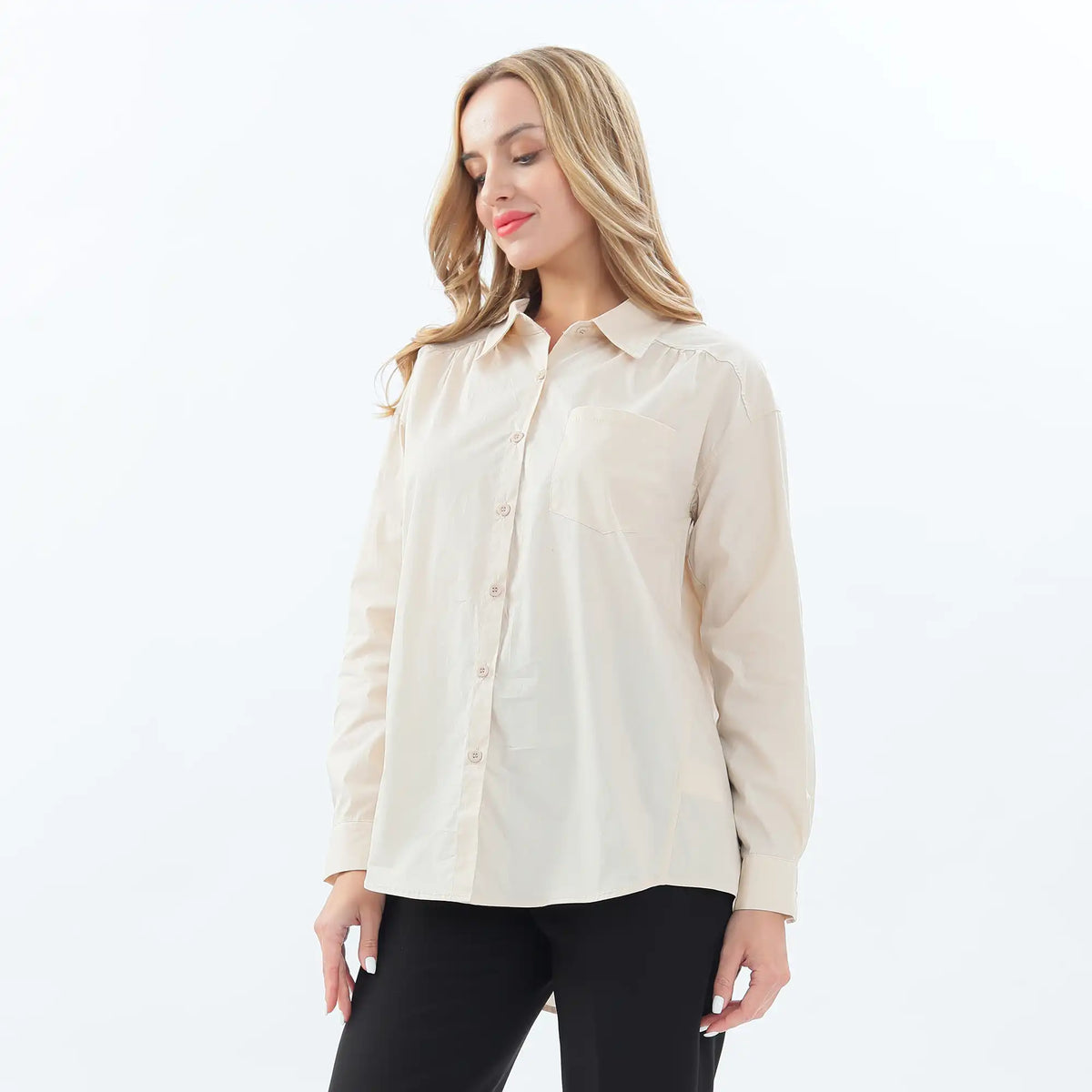 plain basic shirt for women image