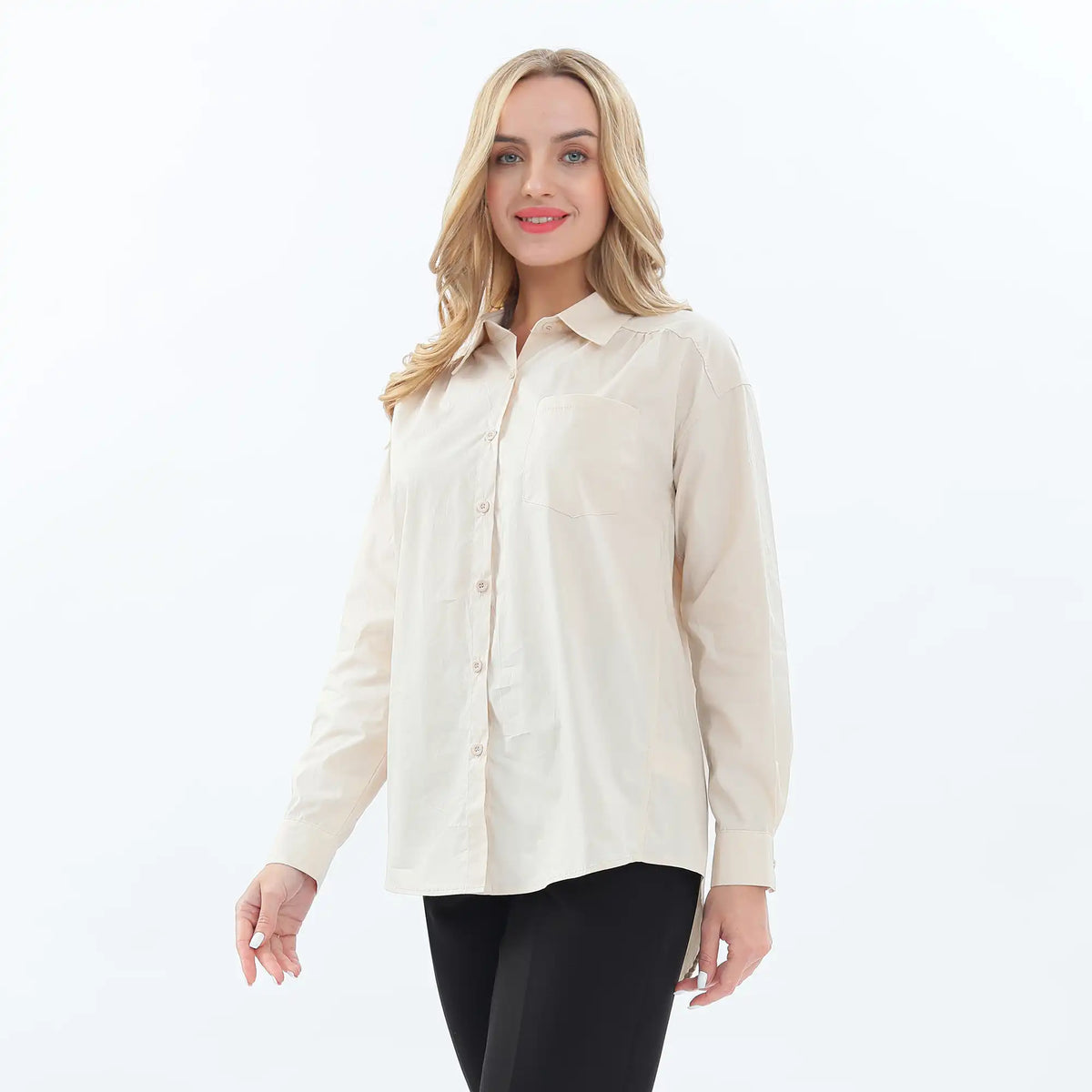 plain basic shirt for women image