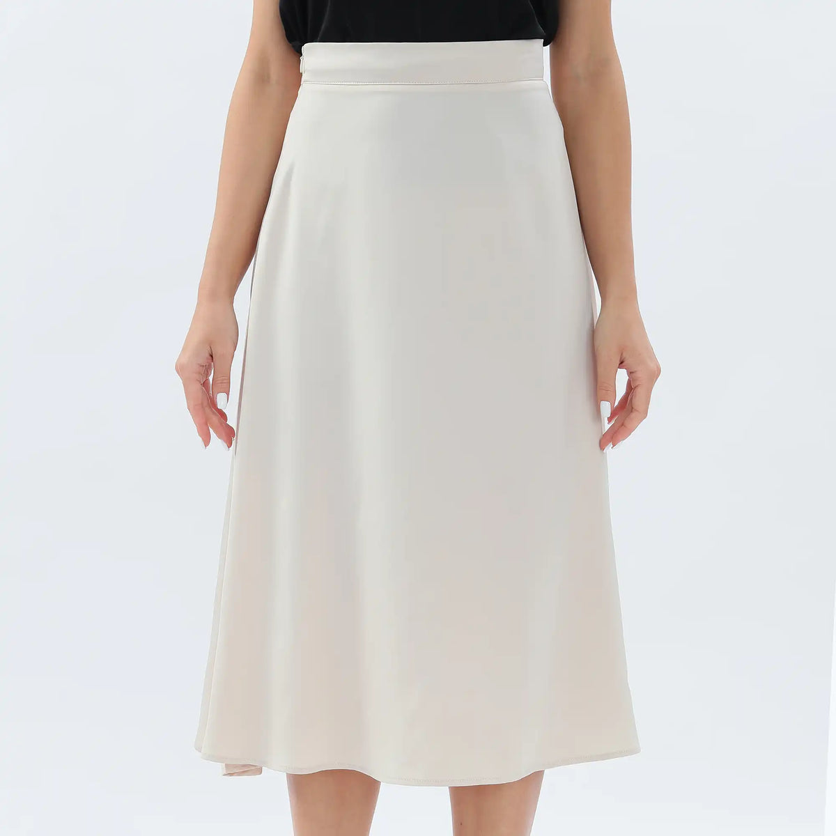 Kalush Basic Skirt For Women M Beige M,78,70,, Image