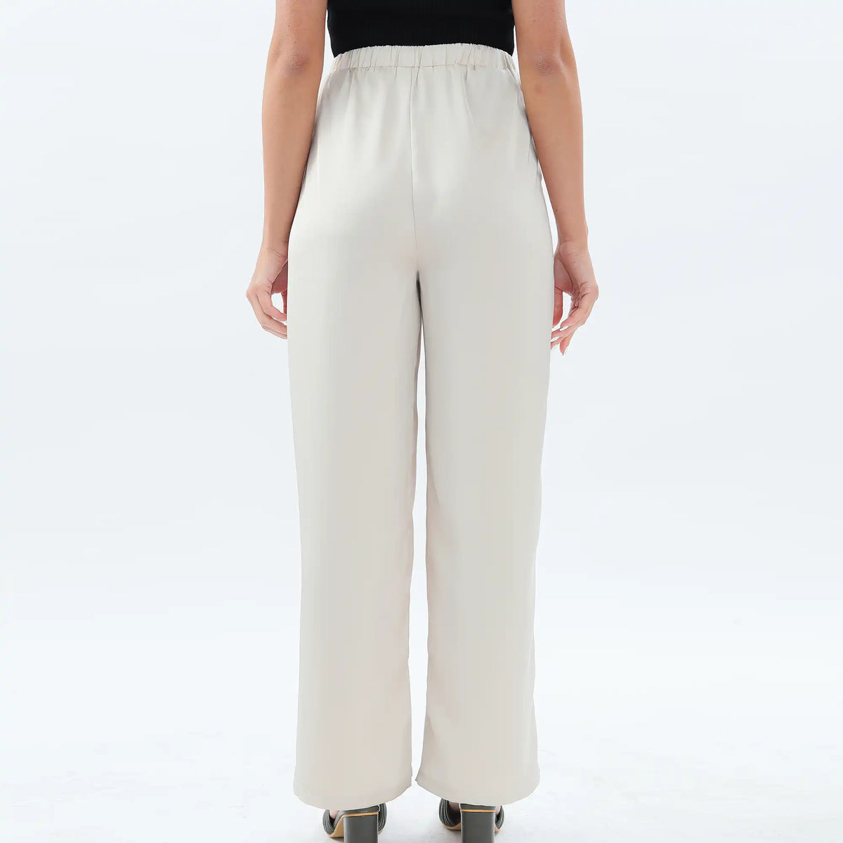 wide leg basic pants for women image