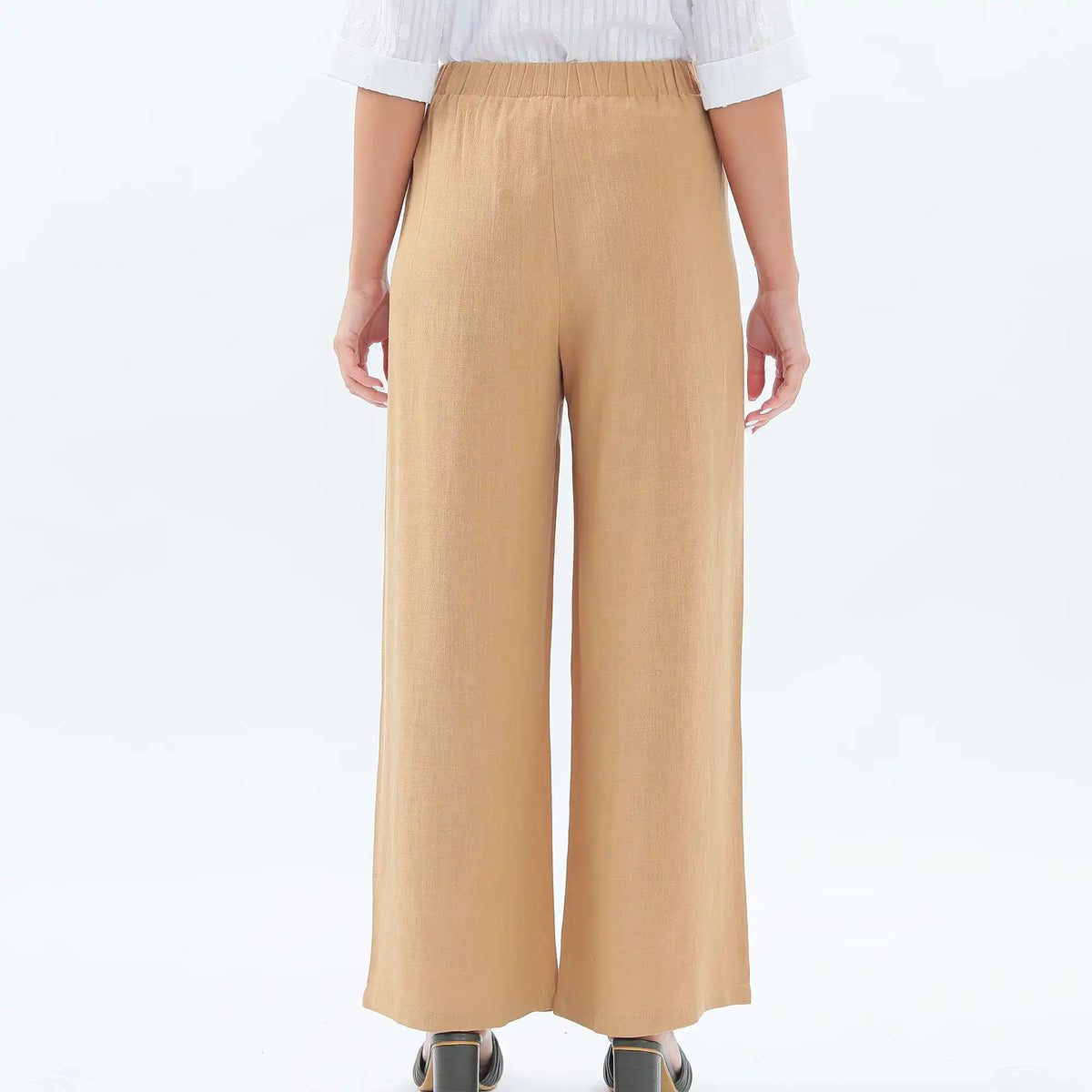 wide leg linen pants for women image