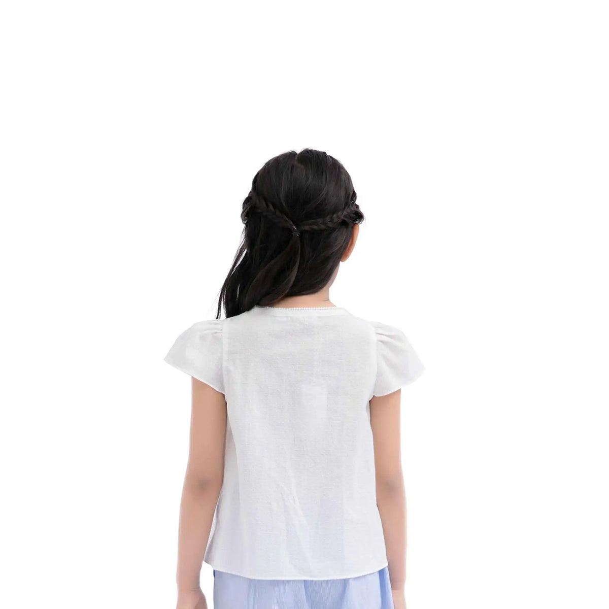 Plain Casual Shirt For Girls 110 | 4-5Y White 110 | 4-5Y,40,65,11, Image