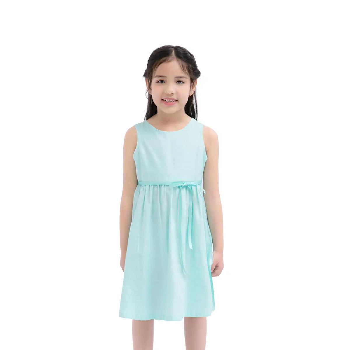 Plain Casual Dress For Girls 100 | 3Y Light Blue 100 | 3Y,57,57.4,,54 Image