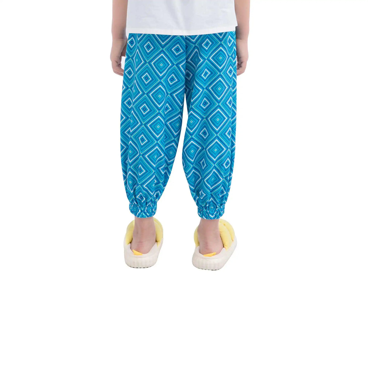 Ankle-Tied Casual Pants For Girls 110 | 4-5Y Blue 110 | 4-5Y,58,48,48,78 Image