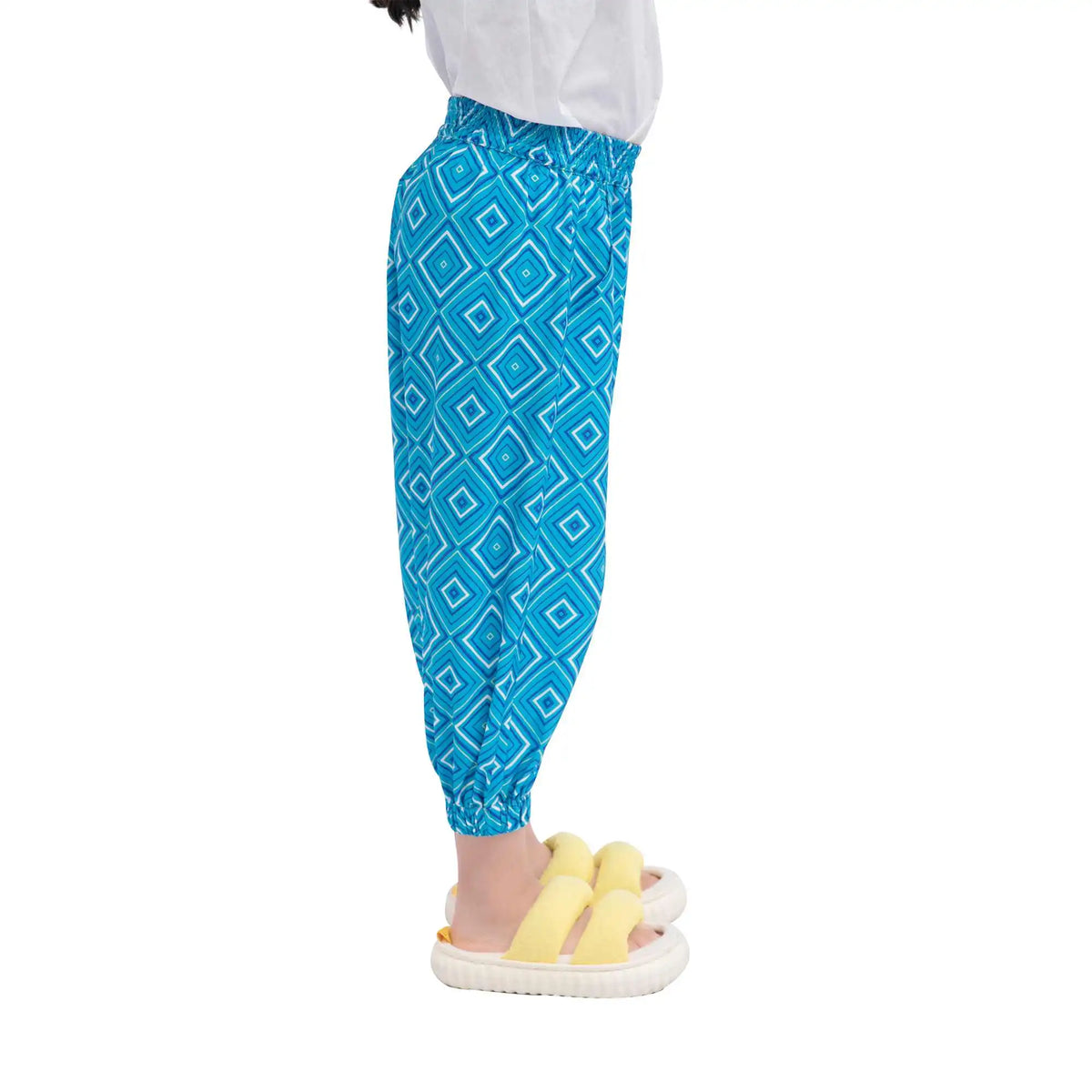 Ankle-Tied Casual Pants For Girls 130 | 7-8Y Blue 130 | 7-8Y,69,52,53.6,88 Image