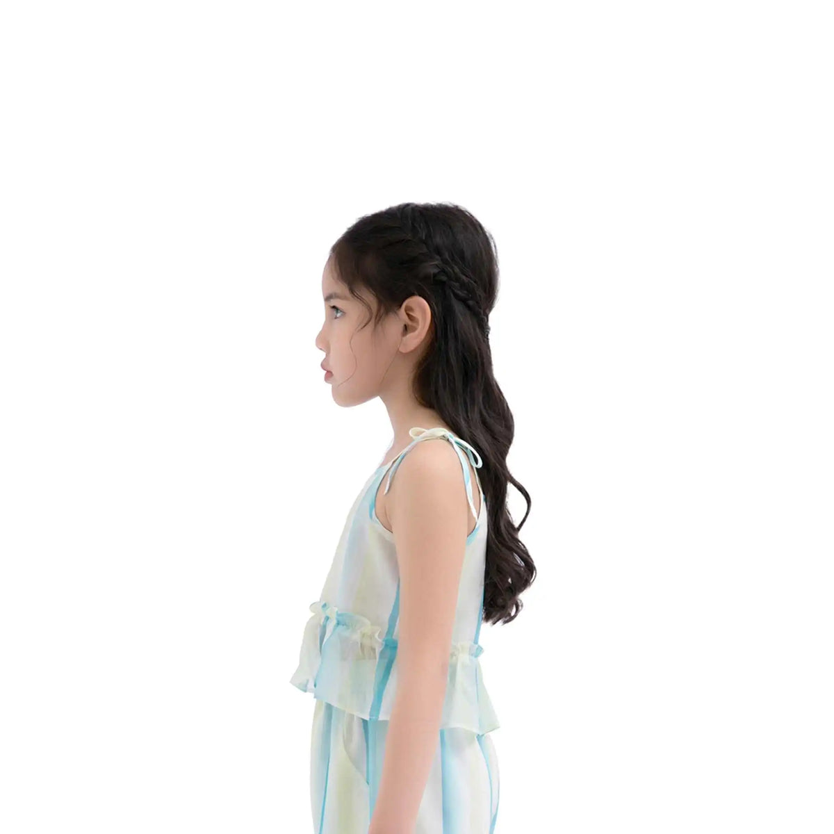 Printed Casual Blouse For Girls 130 | 7-8Y Light Blue 130 | 7-8Y,36,71.6,, Image