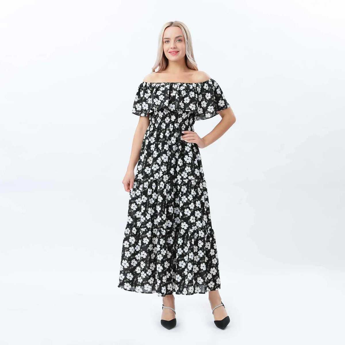 floral fashion dress for women image