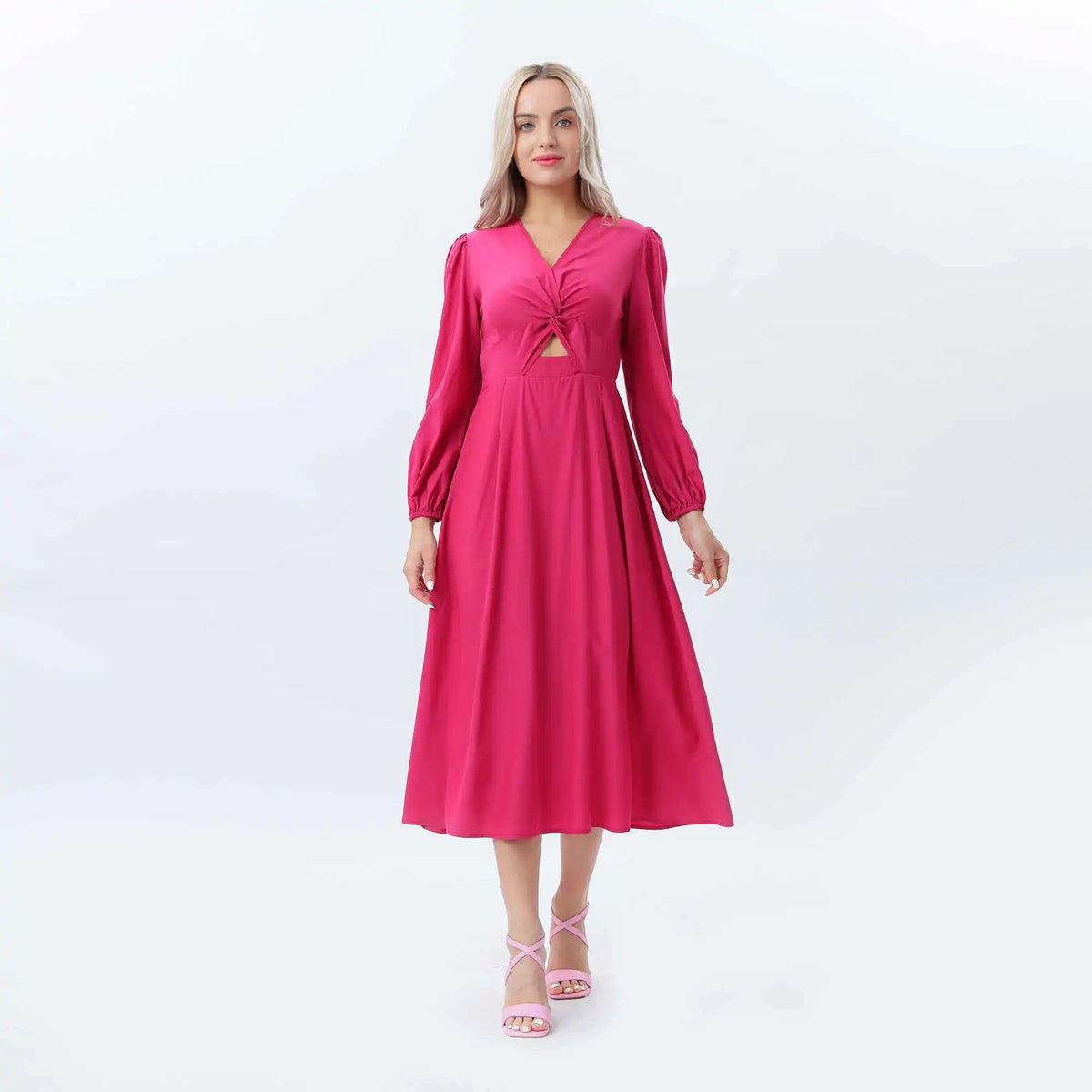 plain fashion dress for women image