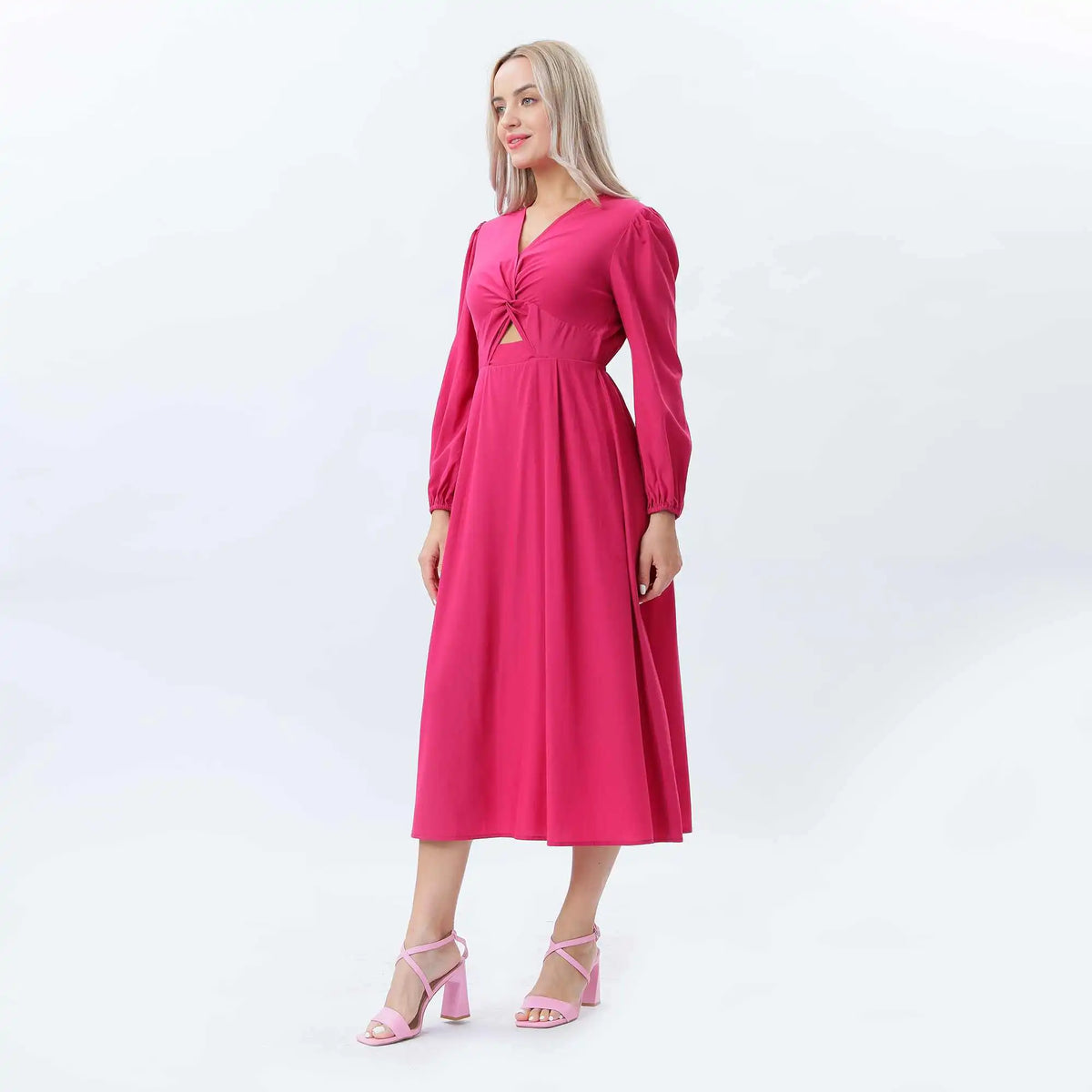 plain fashion dress for women image