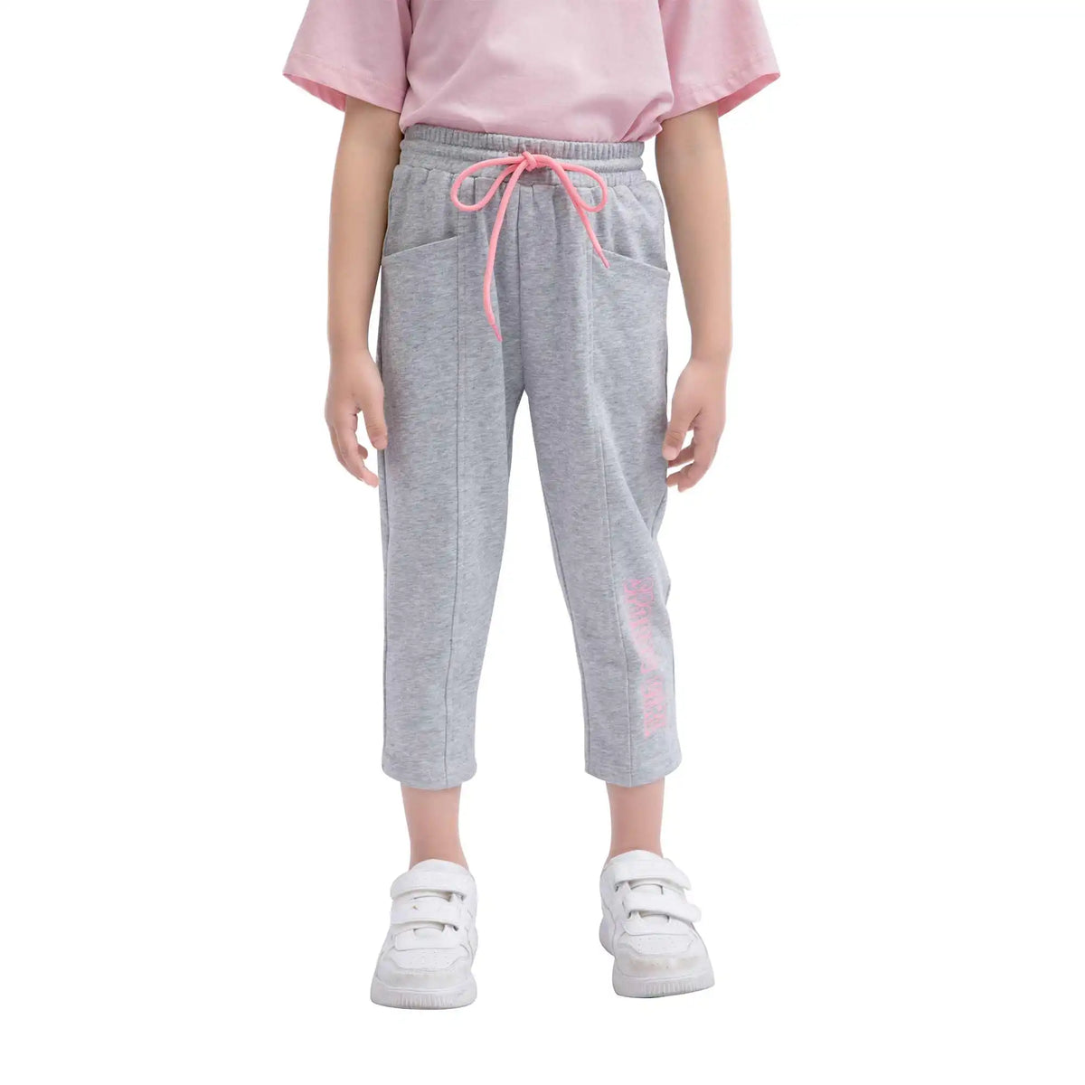 Baggy Sport Pants For Girls 100 | 3Y Gray 100 | 3Y,52.5,46,39.7,65 Image