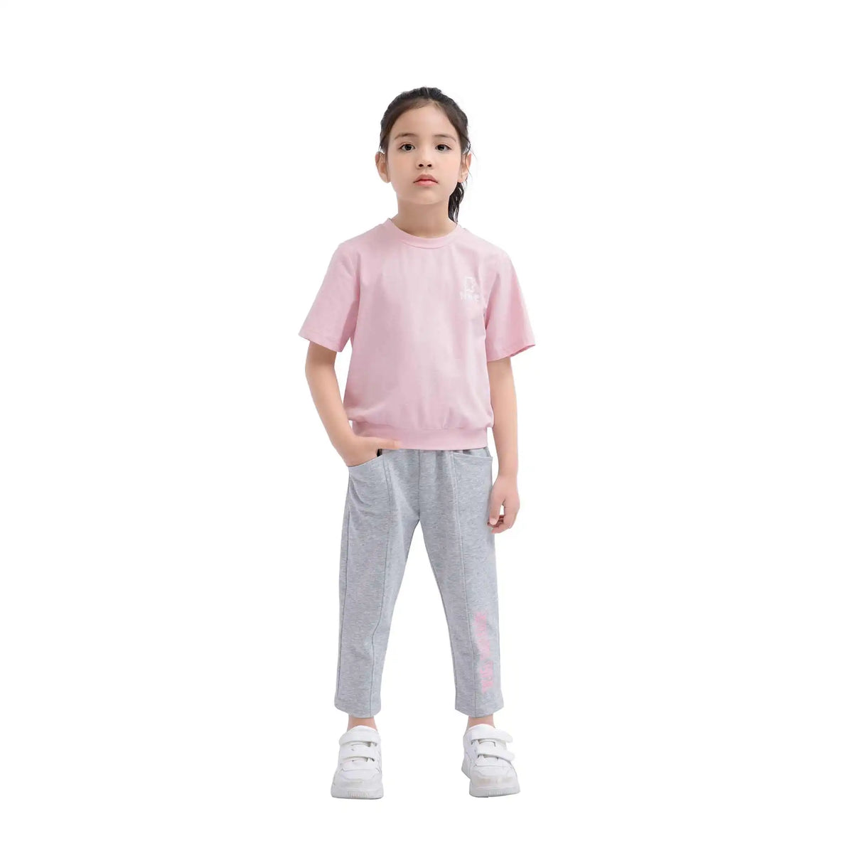 Baggy Sport Pants For Girls 120 | 5-6Y Gray 120 | 5-6Y,63.5,50,44.3,73 Image