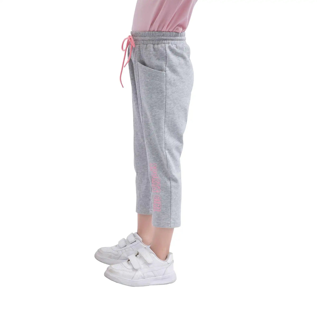 Baggy Sport Pants For Girls 130 | 7-8Y Gray 130 | 7-8Y,69,52,46.6,77 Image