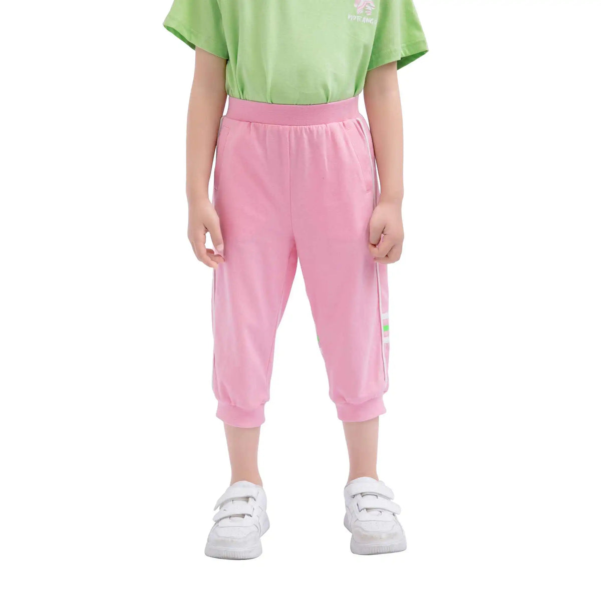 Ankle-Tied Sport Pants For Girls 110 | 4-5Y Pink 110 | 4-5Y,52,48,43.5,71 Image