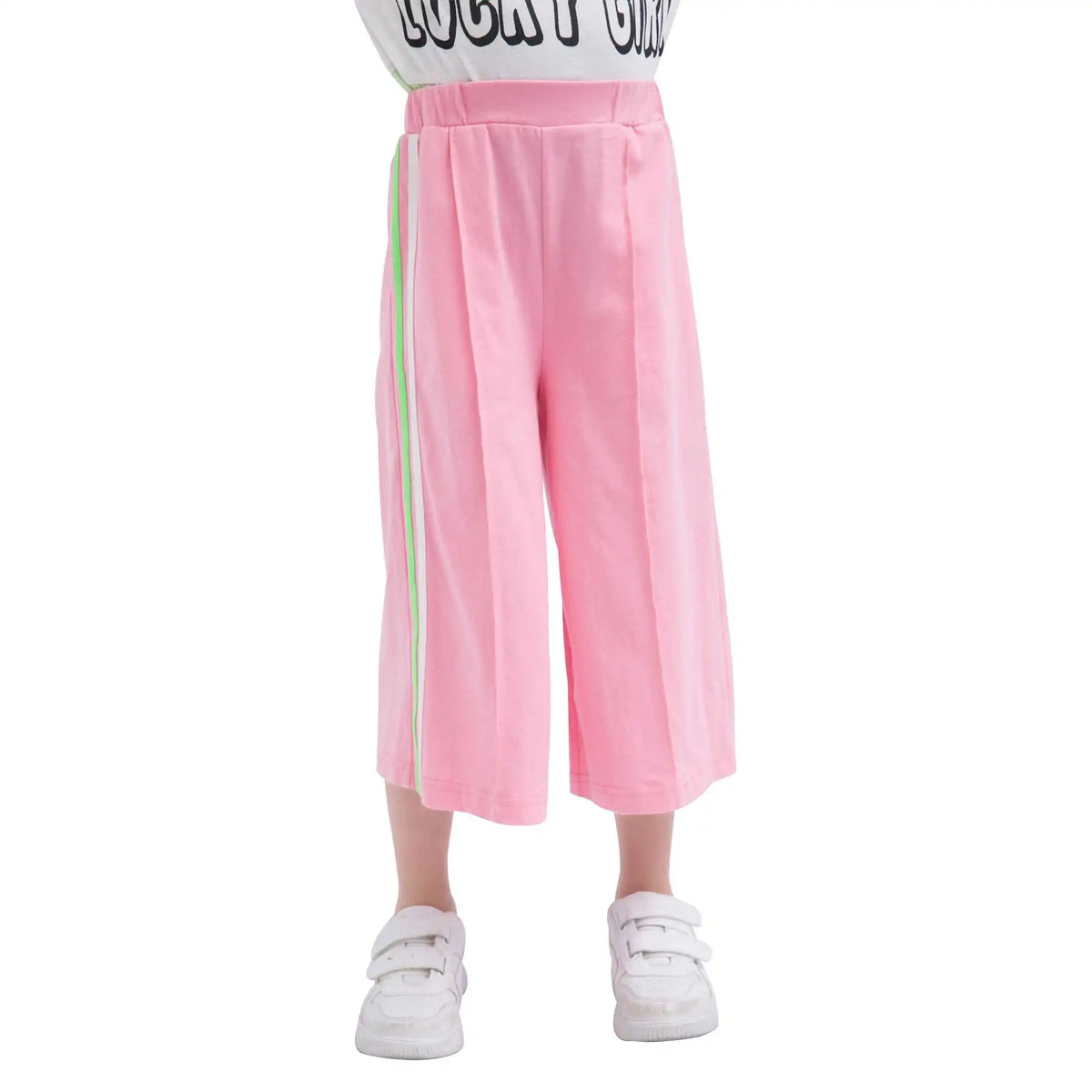 Wide-Leg Sport Pants For Girls 100 | 3Y Pink 100 | 3Y,52.5,46,38,67 Image