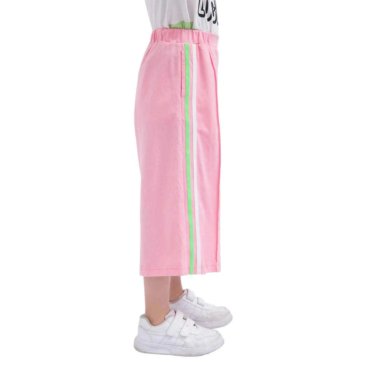 Wide-Leg Sport Pants For Girls 130 | 7-8Y Pink 130 | 7-8Y,69,52,45.2,79 Image