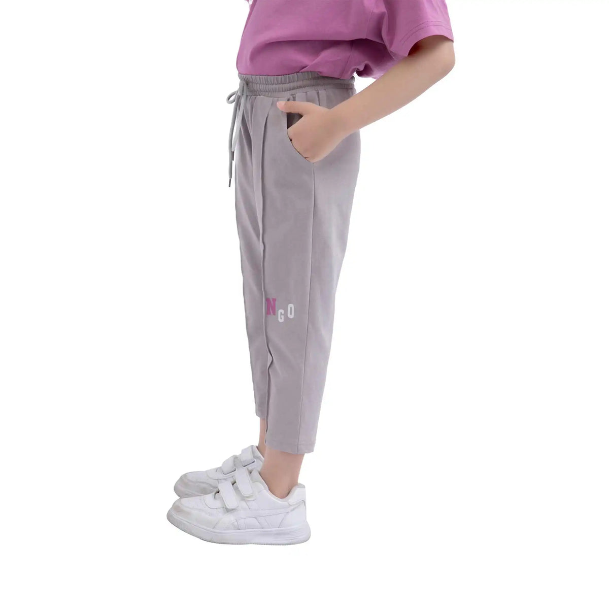 Ordinary Sport Pants For Girls 130 | 7-8Y Light Gray 130 | 7-8Y,69,52,46.4,77 Image