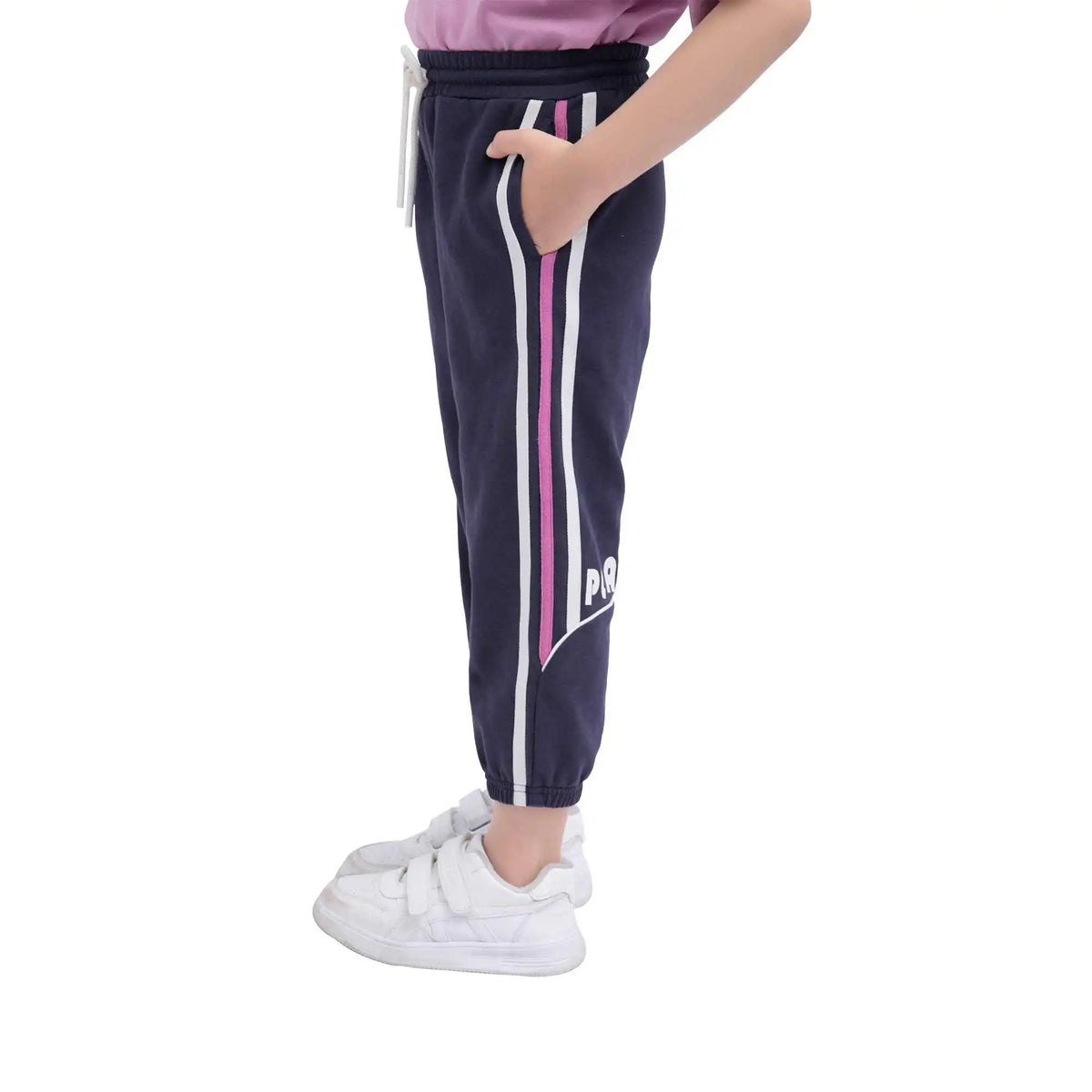 Ankle-Tied Sport Pants For Girls 130 | 7-8Y Navy 130 | 7-8Y,69,52,48.6,79 Image