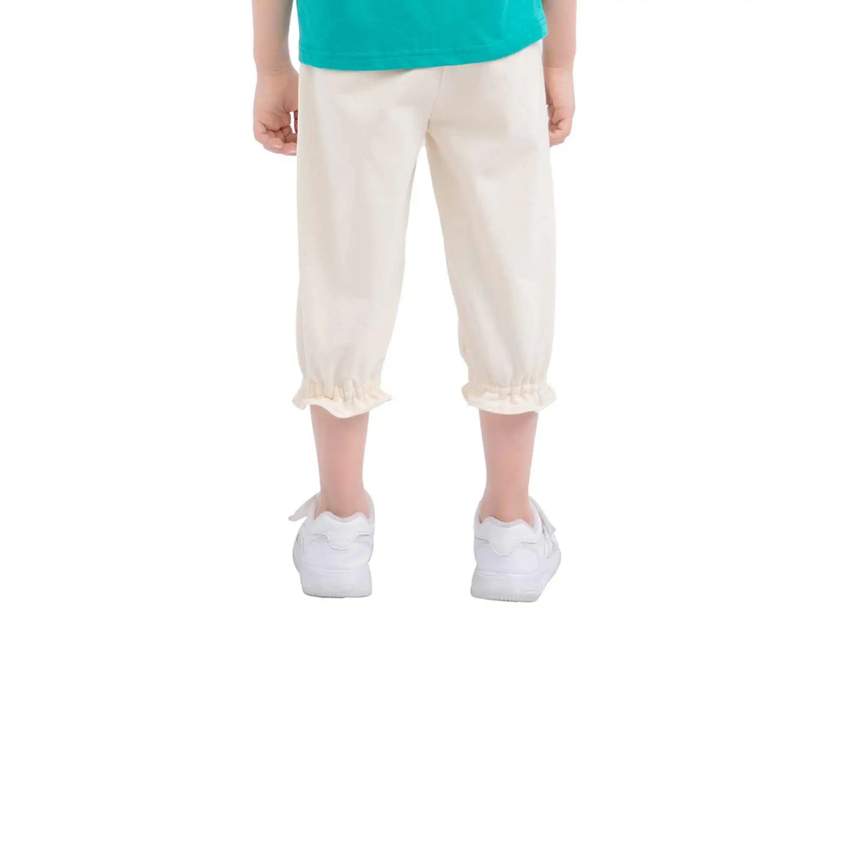 Ankle-Tied Sport Pants For Girls 120 | 5-6Y Beige 120 | 5-6Y,57,50,46.2,75 Image