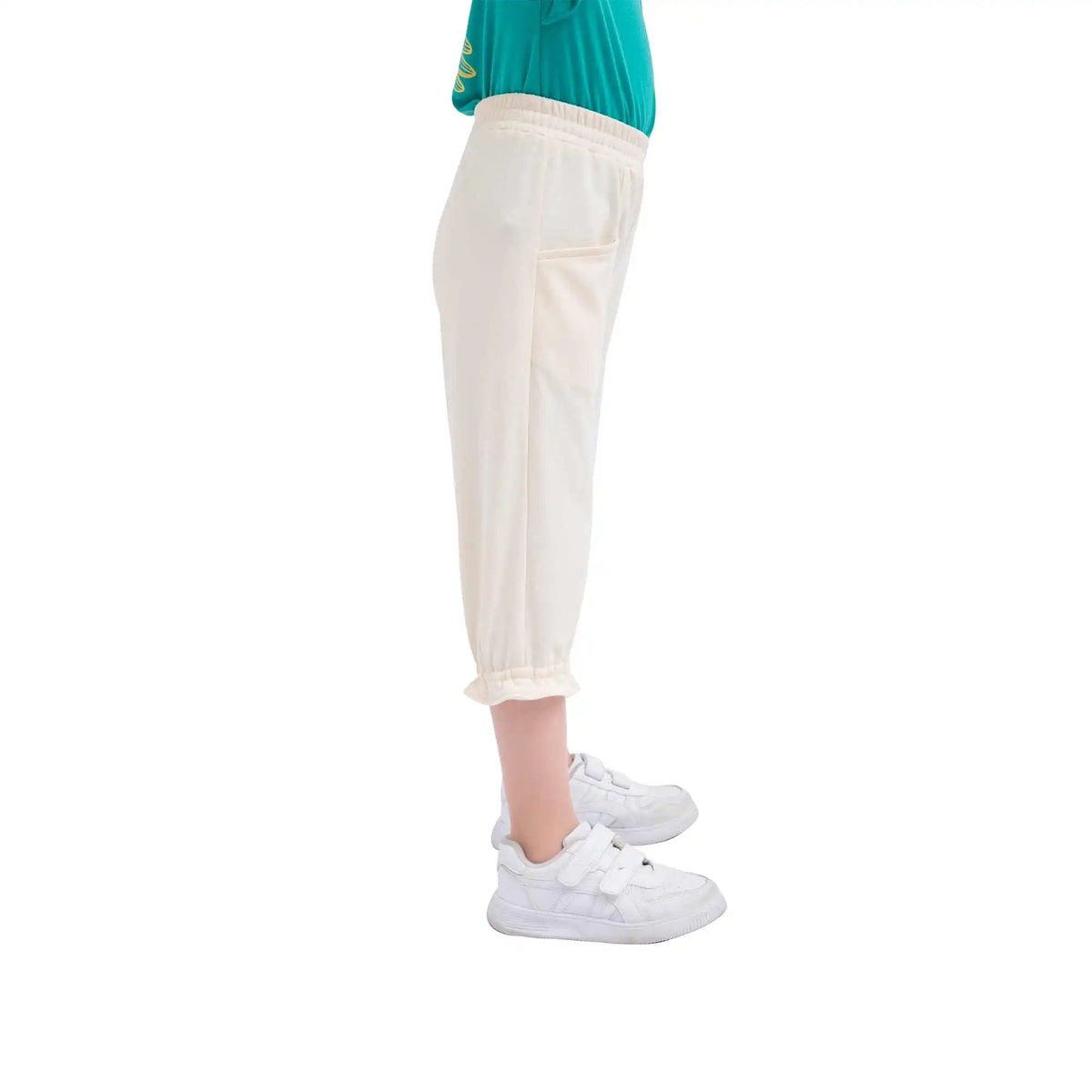 Ankle-Tied Sport Pants For Girls 140 | 8-9Y Beige 140 | 8-9Y,67,54,50.8,83 Image