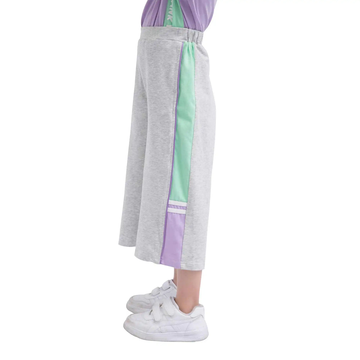 Wide-Leg Sport Pants For Girls 160 | 12-13Y Gray 160 | 12-13Y,85.5,58,62.5,93 Image