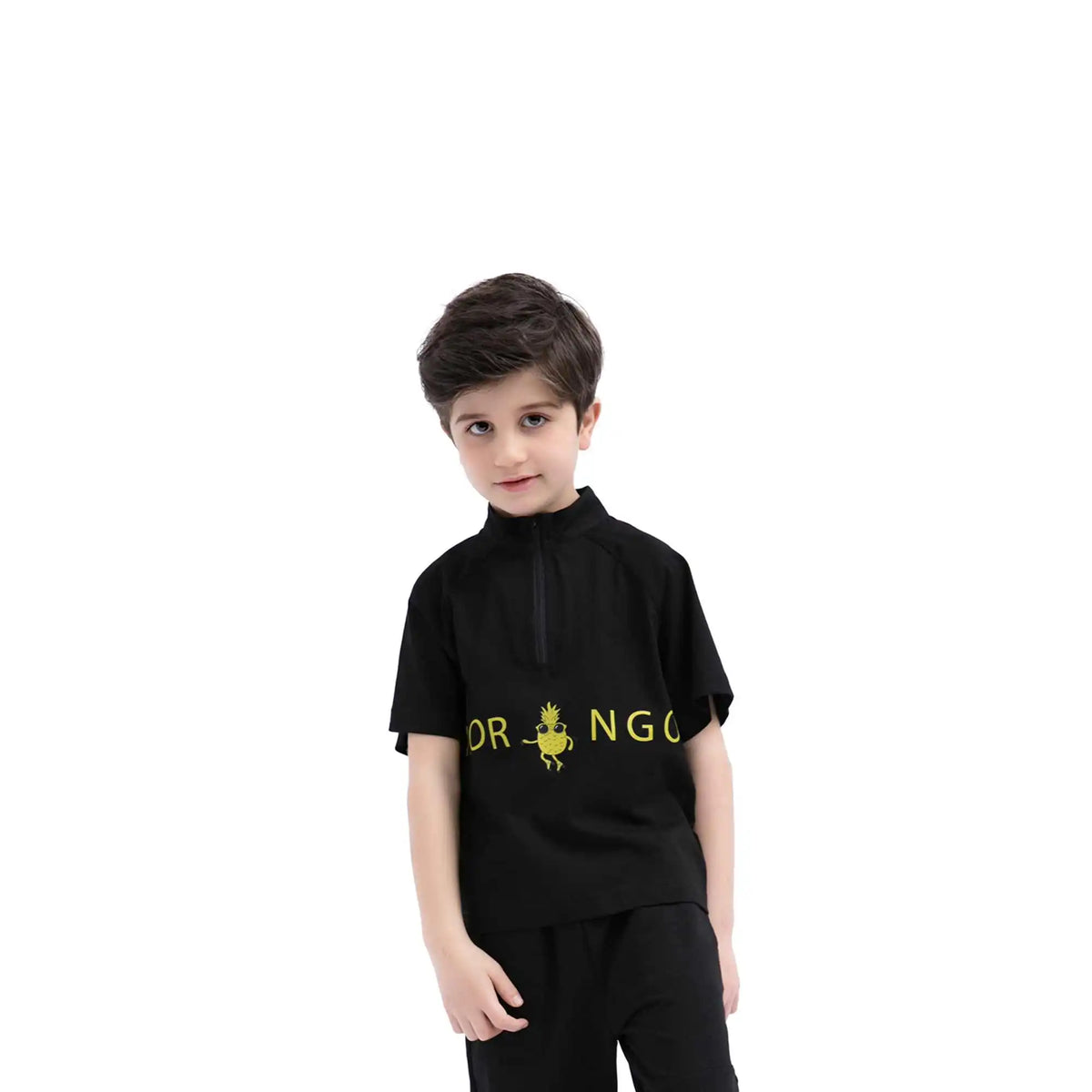 Printed Sport T.Shirt For Boys 100 | 3Y Black 100 | 3Y,40,75,23.5, Image