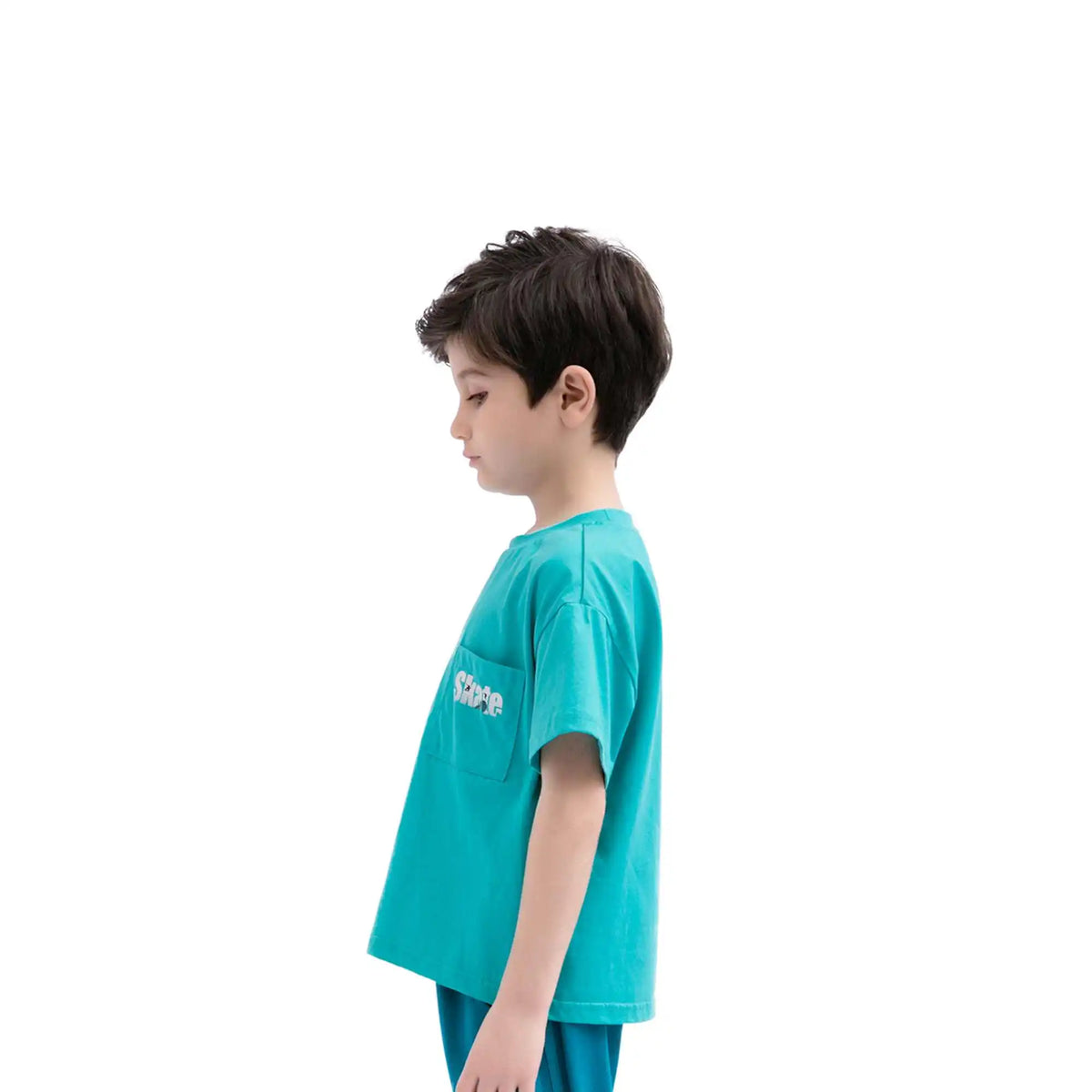 Printed Sport T.Shirt For Boys 130 | 7-8Y Blue Green 130 | 7-8Y,52,90,14, Image