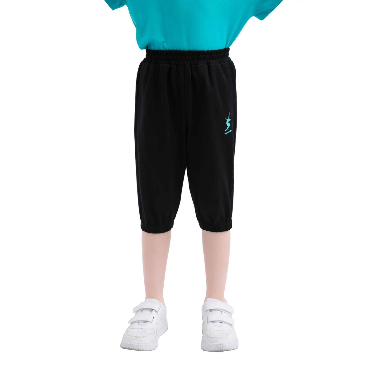 Ankle-Tied Sport Pants For Boys 100 | 3Y Black 100 | 3Y,40.5,46,44.2,73 Image