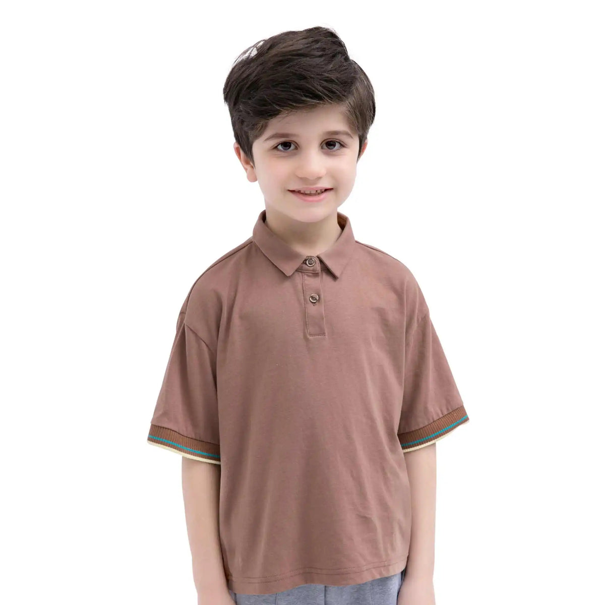 printed sport polo shirt for boys image