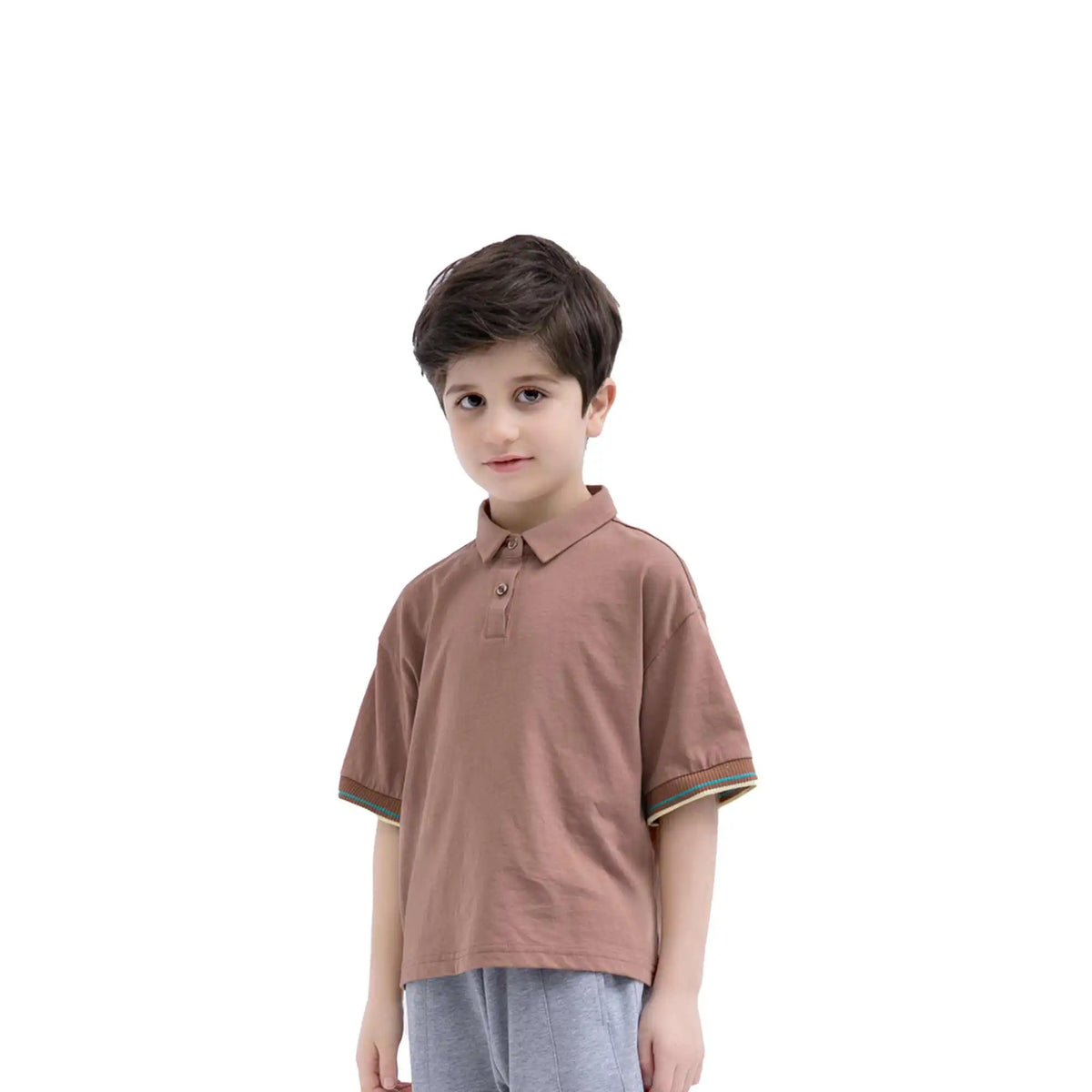 printed sport polo shirt for boys image