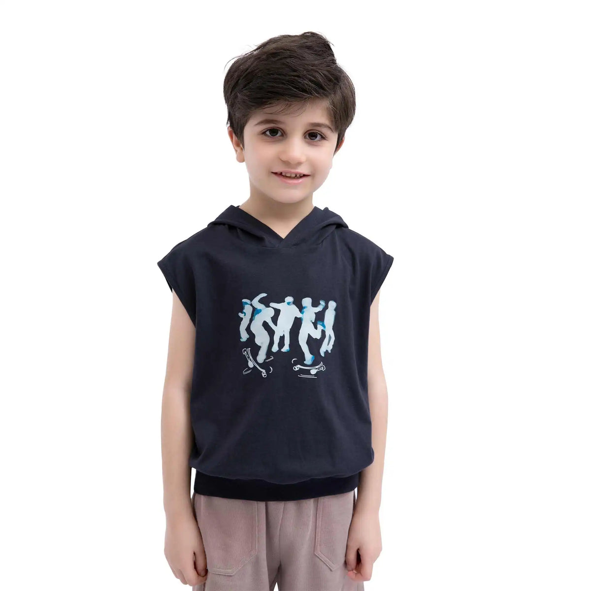 Printed Sport T.Shirt For Boys 100 | 3Y Navy 100 | 3Y,40,75,, Image