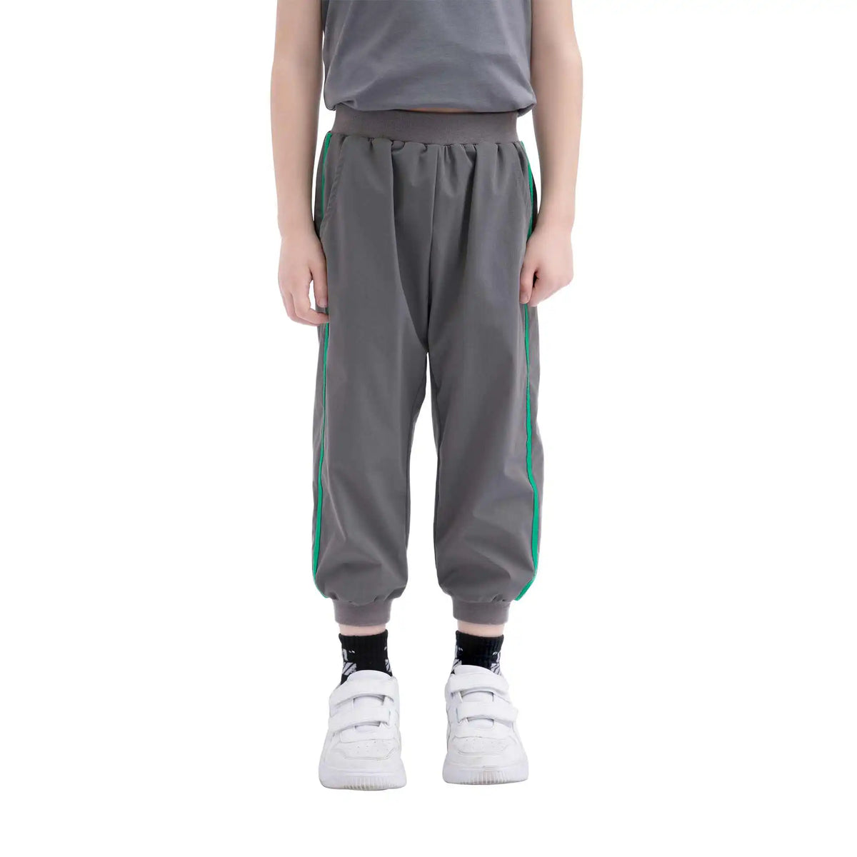 Ankle-Tied Sport Pants For Boys 100 | 3Y Gray 100 | 3Y,52,46,45.2,73 Image