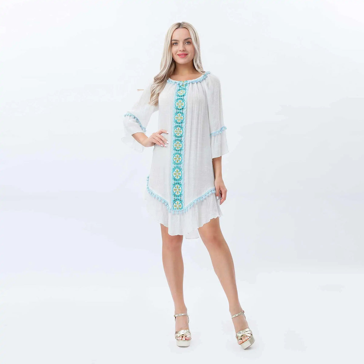 laced swimming dress for women image