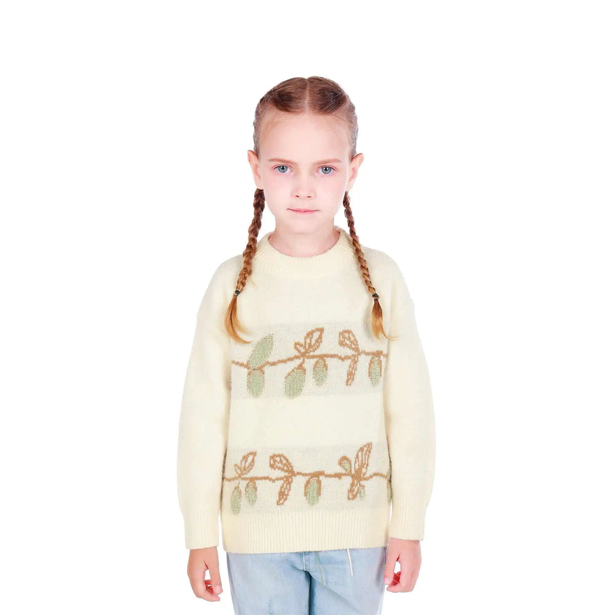 Elegant Sweater For Girls 100 | 3Y Light Beige 100 | 3Y,39.5,62,30, Image