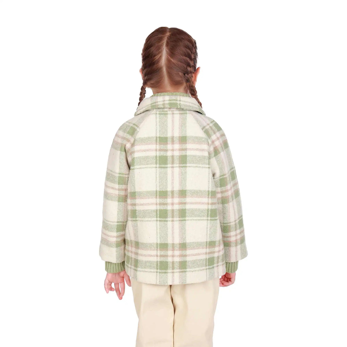 checked elegant jacket for girls image