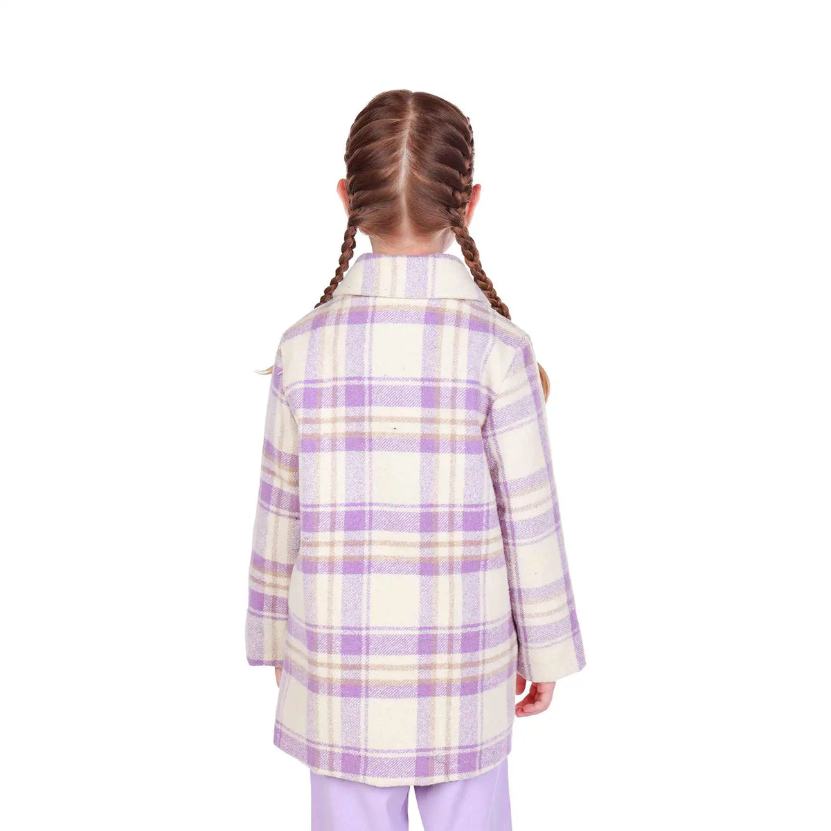 checked elegant jacket for girls image