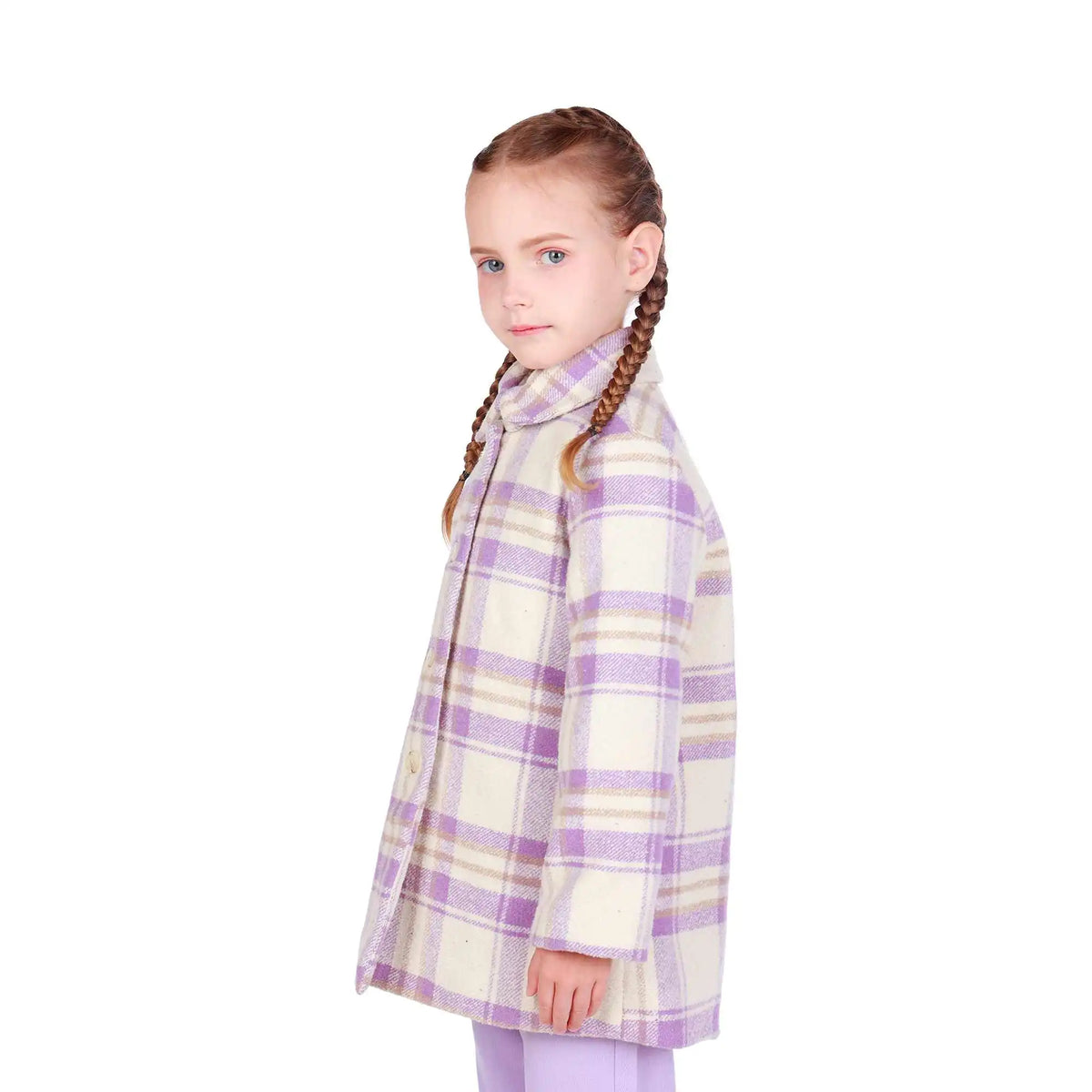 checked elegant jacket for girls image