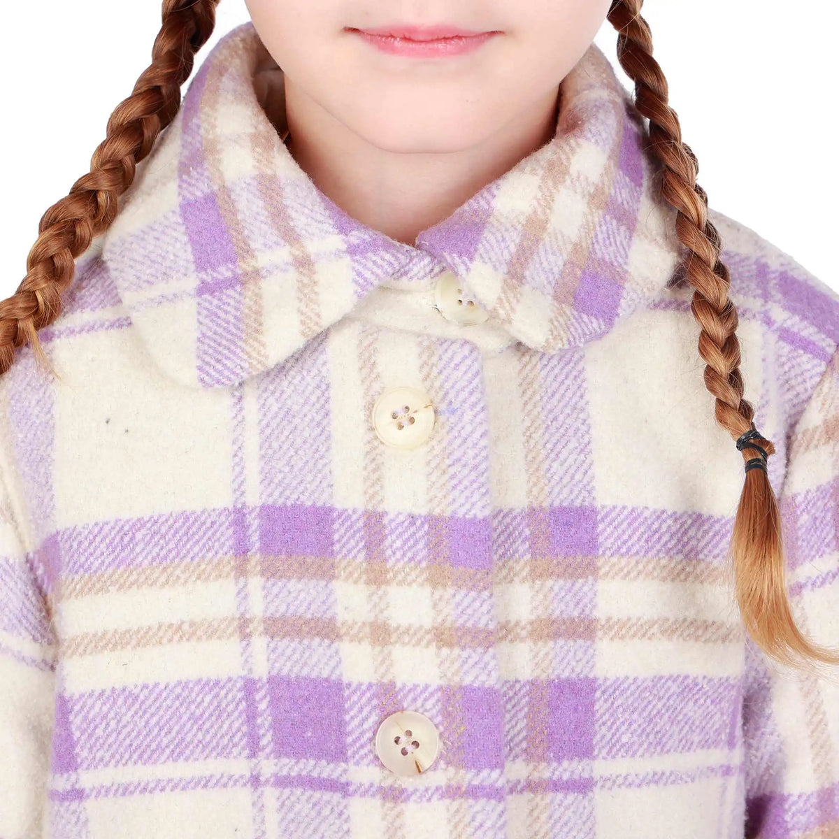 checked elegant jacket for girls image