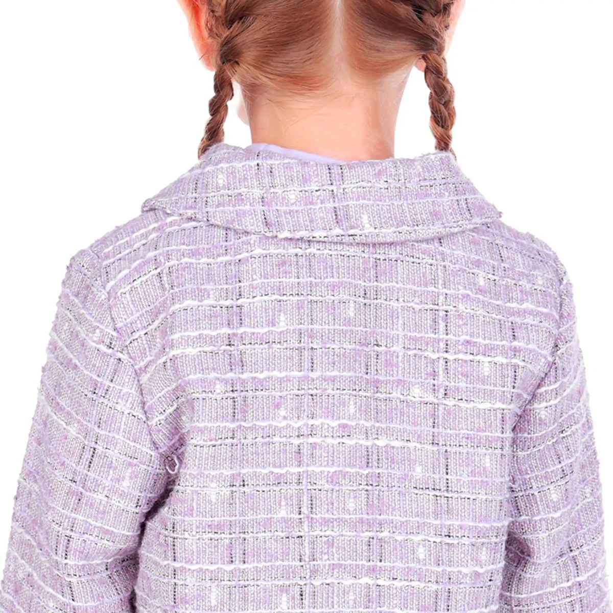 checked elegant jacket for girls image