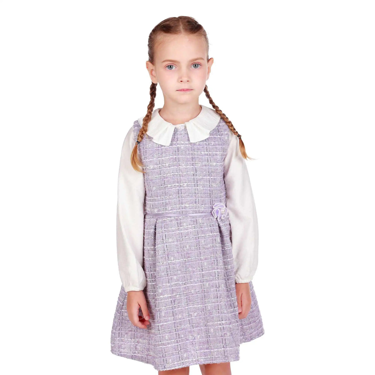 Checked Elegant Dress For Girls