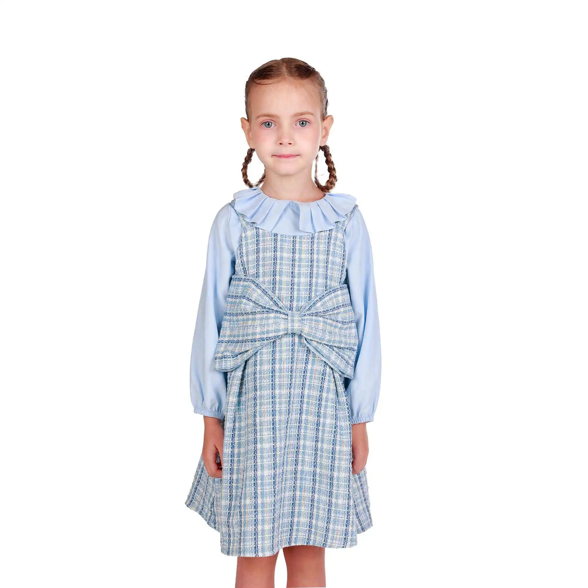 Checked Elegant Dress For Girls