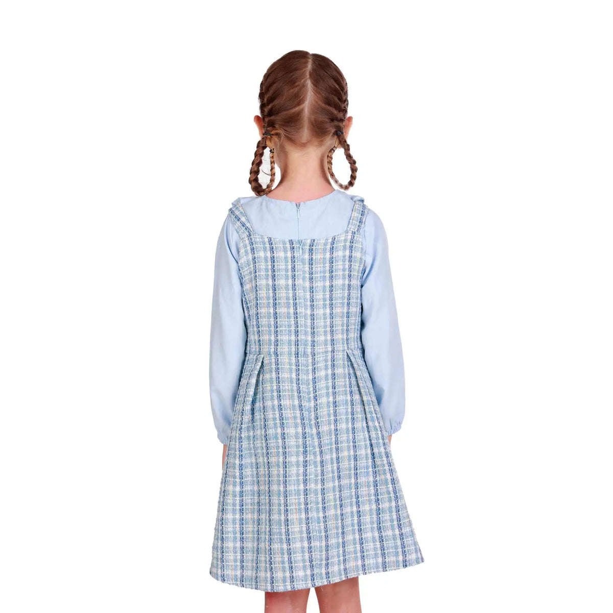 Checked Elegant Dress For Girls